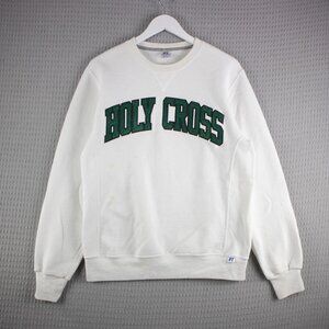 Russell Athletic Holy Cross Sweater Spell Out Mens Medium